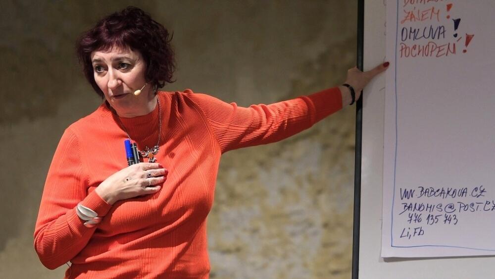 Simona Babčáková na jedné z předchozích přednášek, archivní foto